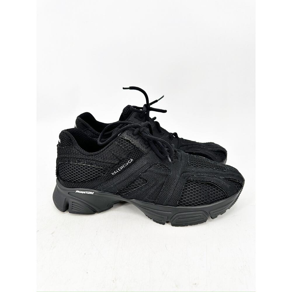 Balenciaga Phantom Black Mesh Lace Up Low Top Sneakers Size 46 - Picture 10 of 11